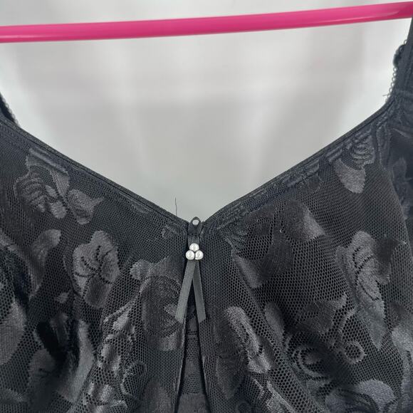 WACOAL Bra 36DDD 85567 Awareness Full Coverage Black Floral Underwire Unlined - Picture 7 of 16